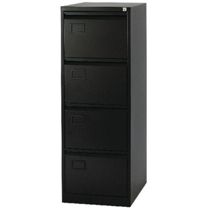 Black Filing Cabinet, 4 Drawer