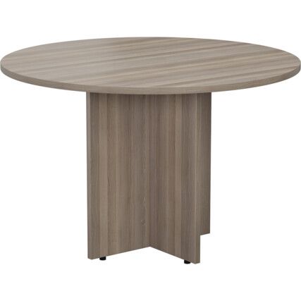 1100mm CIRCULAR MEETING TABLE - GREY OAK