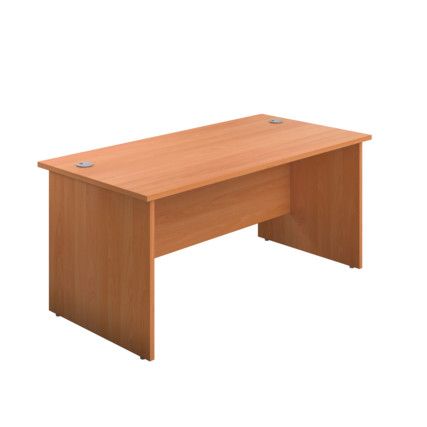 Panel Rectangular Desk, Beech, 1600 x 800mm