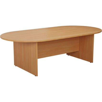 Oval Meeting Table, Beech, 2400mm Wide