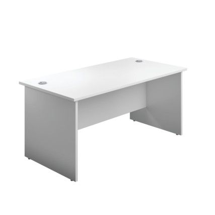 Panel Rectangular Desk, White, 1400 x 800mm