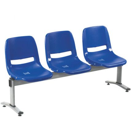 3 SEATER BEAM BENCH BLUE