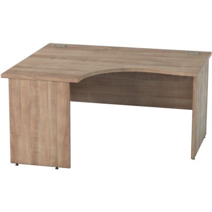 1400mm Crescent Left Hand Panel End Desk Birch