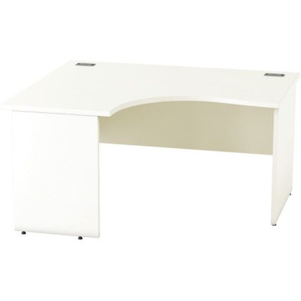 1400mm Crescent Left Hand Panel End Desk White