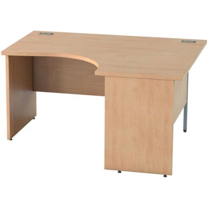 1400mm Crescent Right Hand Panel End Desk Beech