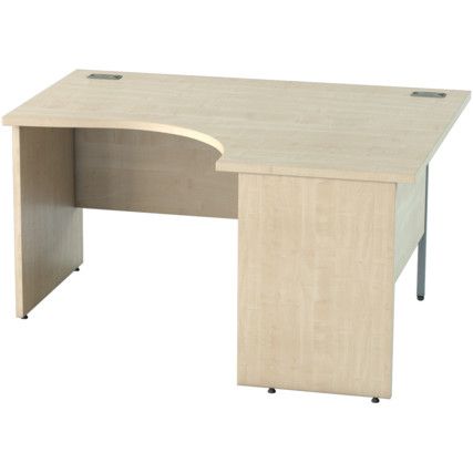 1400mm Crescent Right Hand Panel End Desk Maple