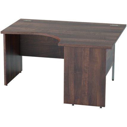 1400mm Crescent Right Hand Panel End Desk Walnut