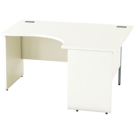 1400mm Crescent Right Hand Panel End Desk White