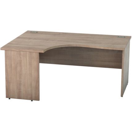 1600mm Crescent Left Hand Panel End Desk Birch