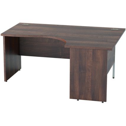 1600mm Crescent Right Hand Panel End Desk Walnut