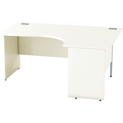 1600mm Crescent Right Hand Panel End Desk White