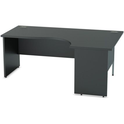 1800mm Crescent Right Hand Panel End Desk Black