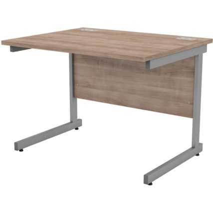 1000mm Rectangular Cantilever Desk Grey/Birch