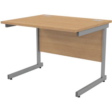 1000mm Rectangular Cantilever Desk Grey/Light Oak