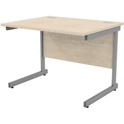 1000mm Rectangular Cantilever Desk Grey/Maple