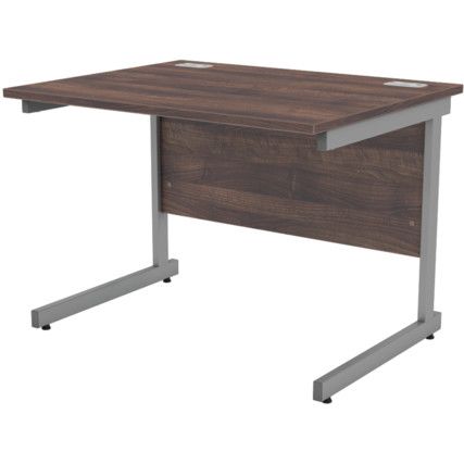 1000mm Rectangular Cantilever Desk Grey/Walnut