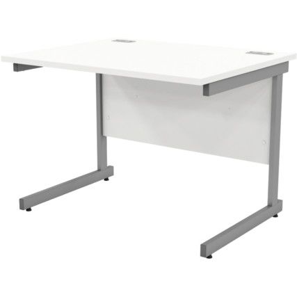 1000mm Rectangular Cantilever Desk Grey/White