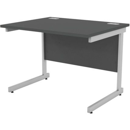 1000mm Rectangular Cantilever Desk Silver/Black