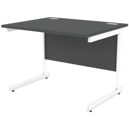 1000mm Rectangular Cantilever Desk White/Black