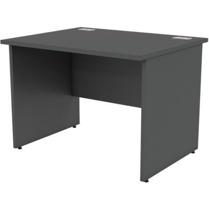 1000mm Rectangular Panel End Desk Black