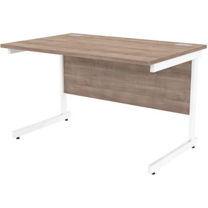 1200mm Rectangular Cantilever Desk White/Birch