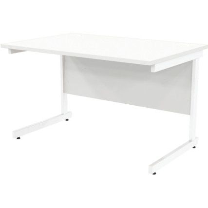 1200mm Rectangular Cantilever Desk White/White