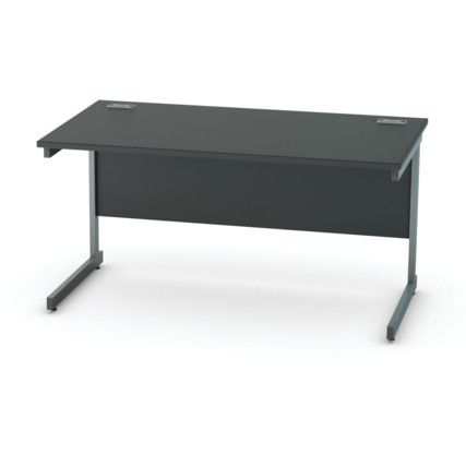 1400mm Rectangular Cantilever Desk Grey/Black