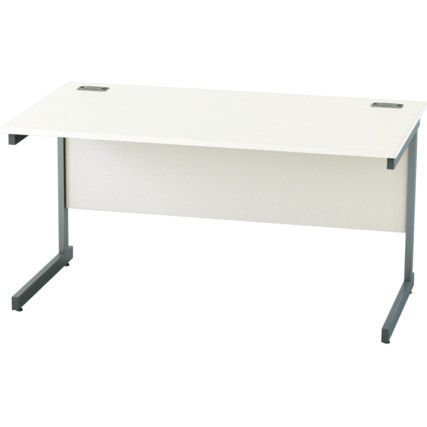 1400mm Rectangular Cantilever Desk Grey/White