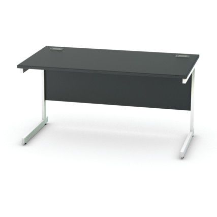 1400mm Rectangular Cantilever Desk White/Black