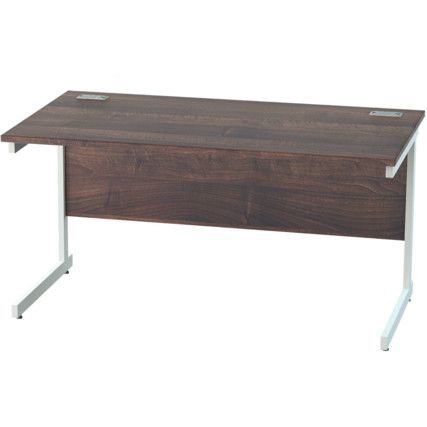 1400mm Rectangular Cantilever Desk White/Walnut