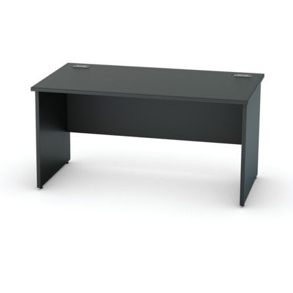 1400mm Rectangular Panel End Desk Black