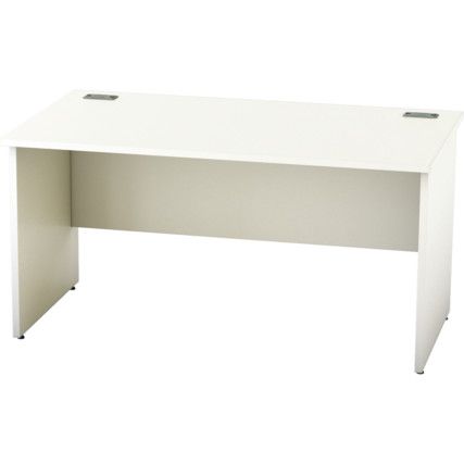 1400mm Rectangular Panel End Desk White