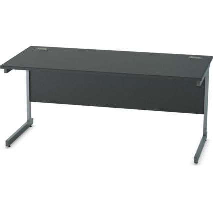 1600mm Rectangular Cantilever Desk Grey/Black