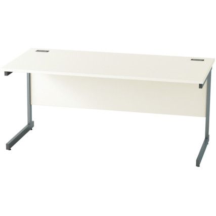 1600mm Rectangular Cantilever Desk Grey/White