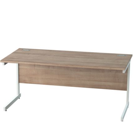 1600mm Rectangular Cantilever Desk White/Birch