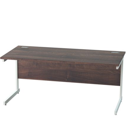 1600mm Rectangular Cantilever Desk White/Walnut