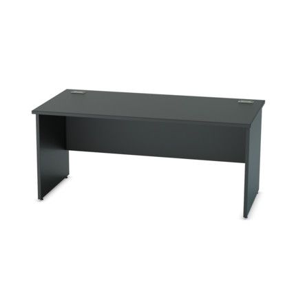 1600mm Rectangular Panel End Desk Black