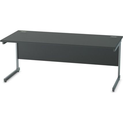 1800mm Rectangular Cantilever Desk Grey/Black