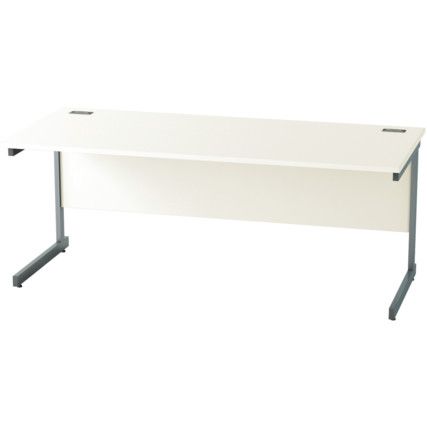 1800mm Rectangular Cantilever Desk Grey/White