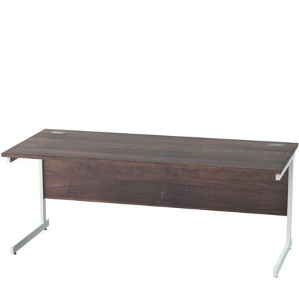 1800mm Rectangular Cantilever Desk White/Walnut