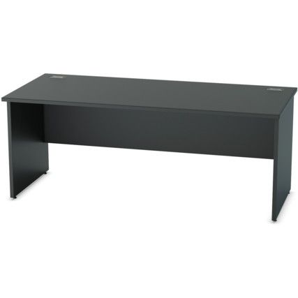 1800mm Rectangular Panel End Desk Black