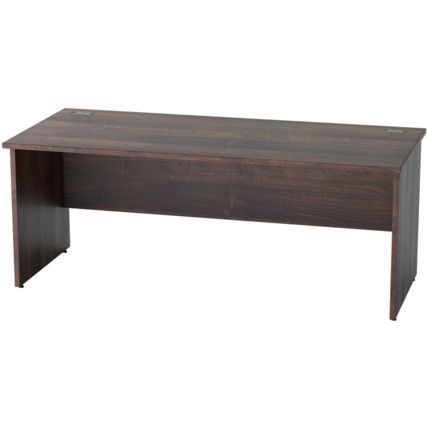 1800mm Rectangular Panel End Desk Walnut