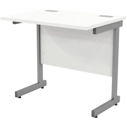 800mm x 600mm Rectangular Shallow Cantilever Desk Grey/White