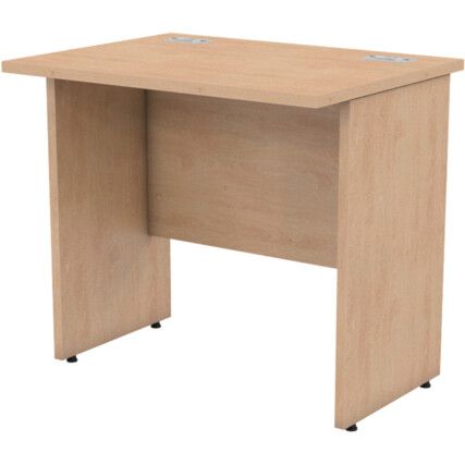 800mm x 600mm Rectangular Shallow Panel End Desk Beech