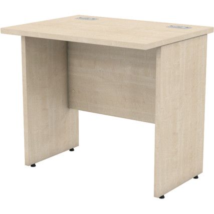 800mm x 600mm Rectangular Shallow Panel End Desk Maple