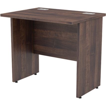 800mm x 600mm Rectangular Shallow Panel End Desk Walnut