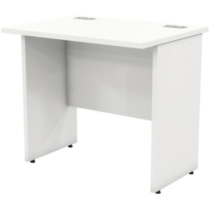 800mm x 600mm Rectangular Shallow Panel End Desk White