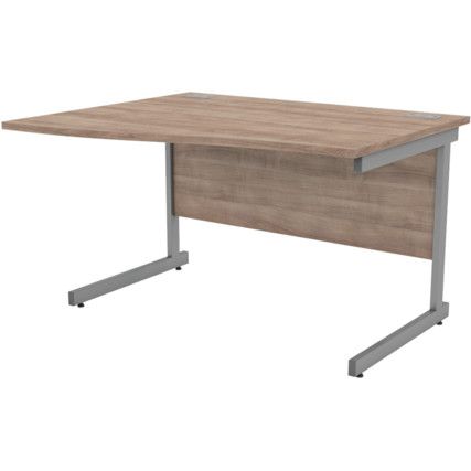 1200mm Wave Left Hand Cantilever Desk Grey/Birch