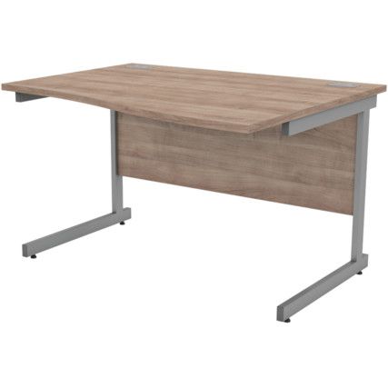 1200mm Wave Right Hand Cantilever Desk Grey/Birch