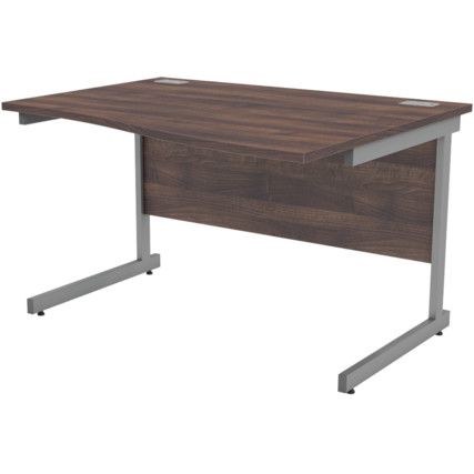 1200mm Wave Right Hand Cantilever Desk Grey/Walnut